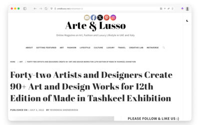 Forty-two Artists and Designers Create 90+ Art and Design Works for 12th Edition of Made in Tashkeel Exhibition