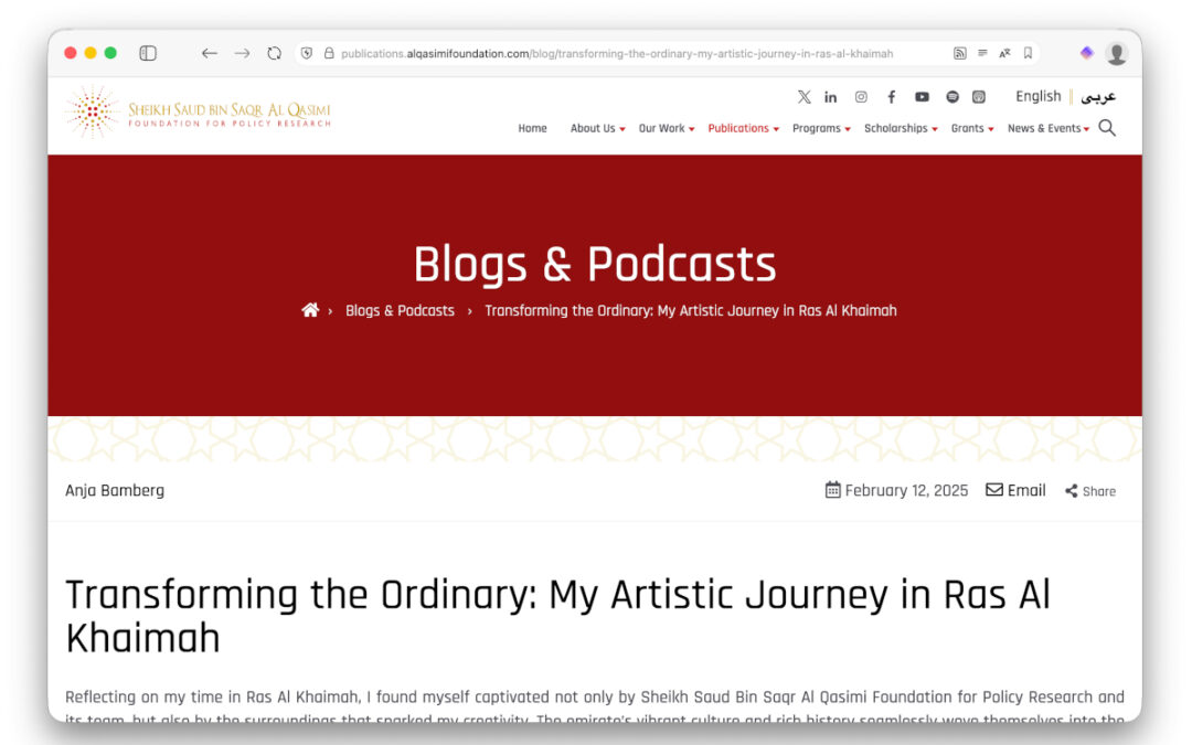 Transforming the Ordinary: My Artistic Journey in Ras Al Khaimah