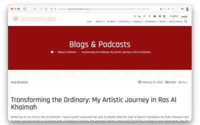 Transforming the Ordinary: My Artistic Journey in Ras Al Khaimah